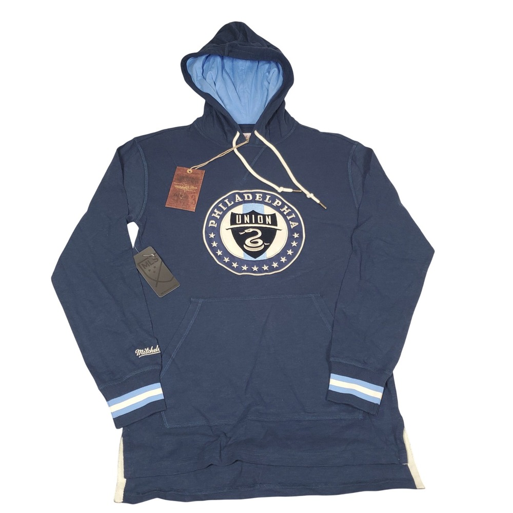 Mitchell & Ness Philadelphia Union Hoodie Men XS Navy Blue Soccer MLS Snakes New